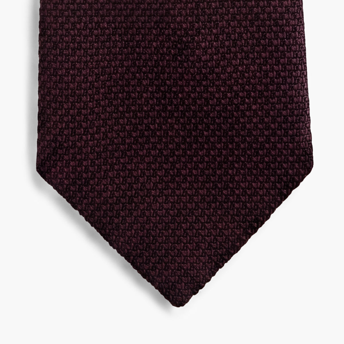 Amaranth 3-Fold Grenadine Silk Tie — Solid