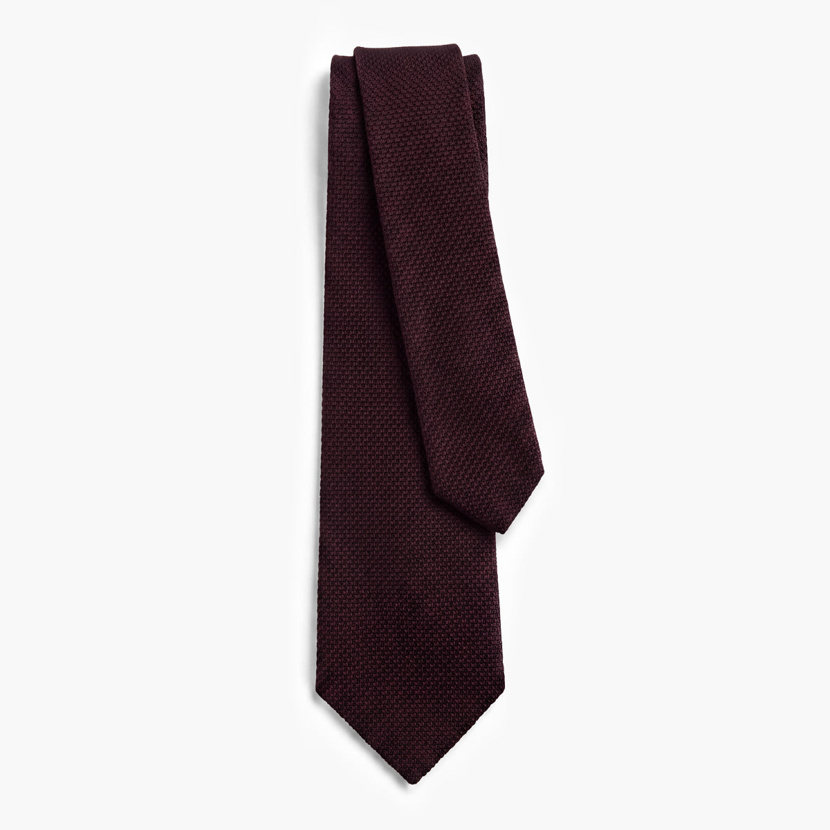 Amaranth 3-Fold Grenadine Silk Tie — Solid
