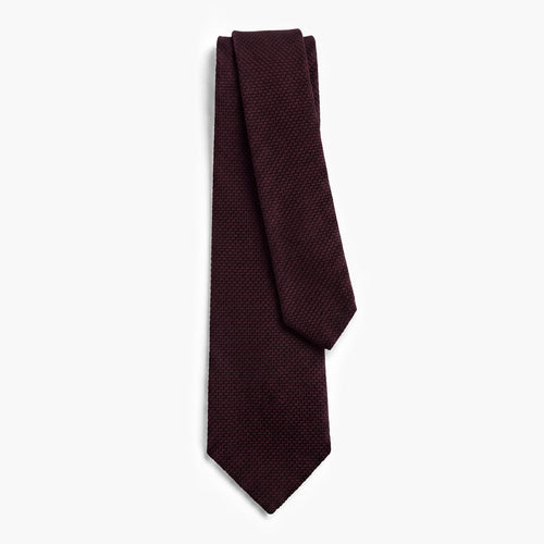 CRAVATTA AMARANTO 3 PIEGHE IN GARZA DI SETA - Tinta unita - Lorenzi Como luxury silk tie