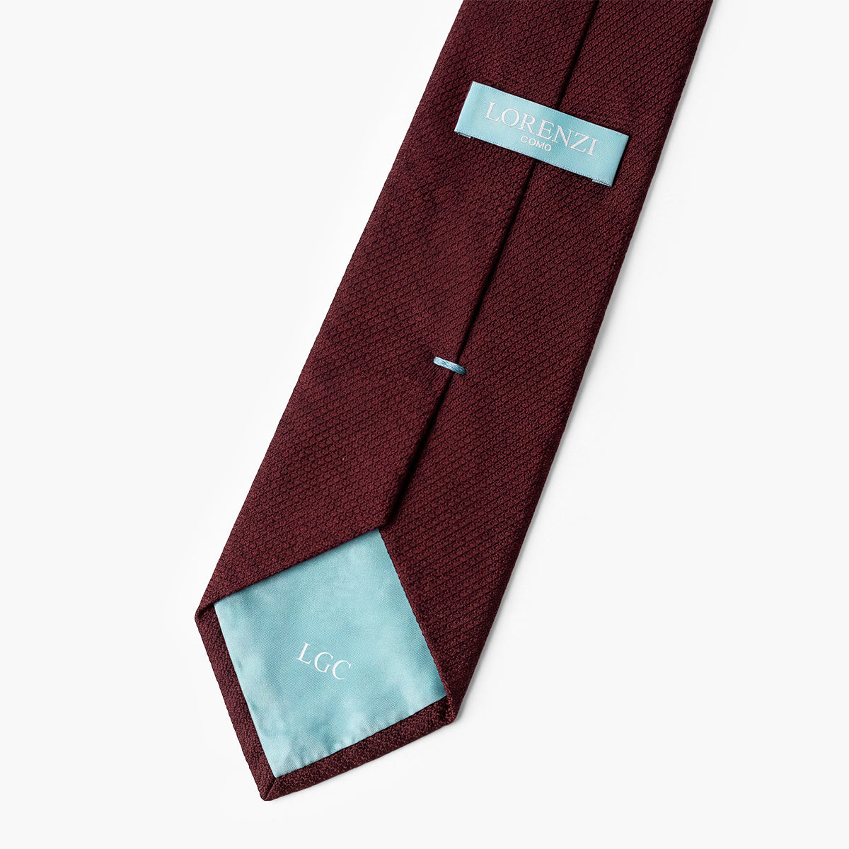 Garnet 3-Fold Grenadine Silk Tie — Solid
