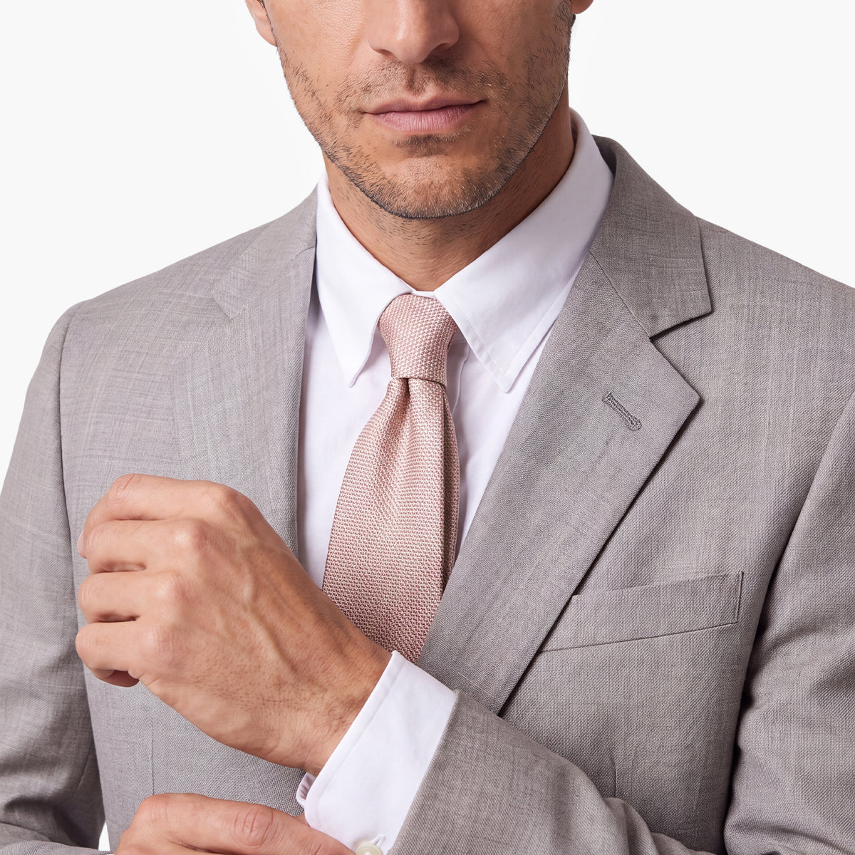 Fard 3-Fold Grenadine Silk Tie — Solid