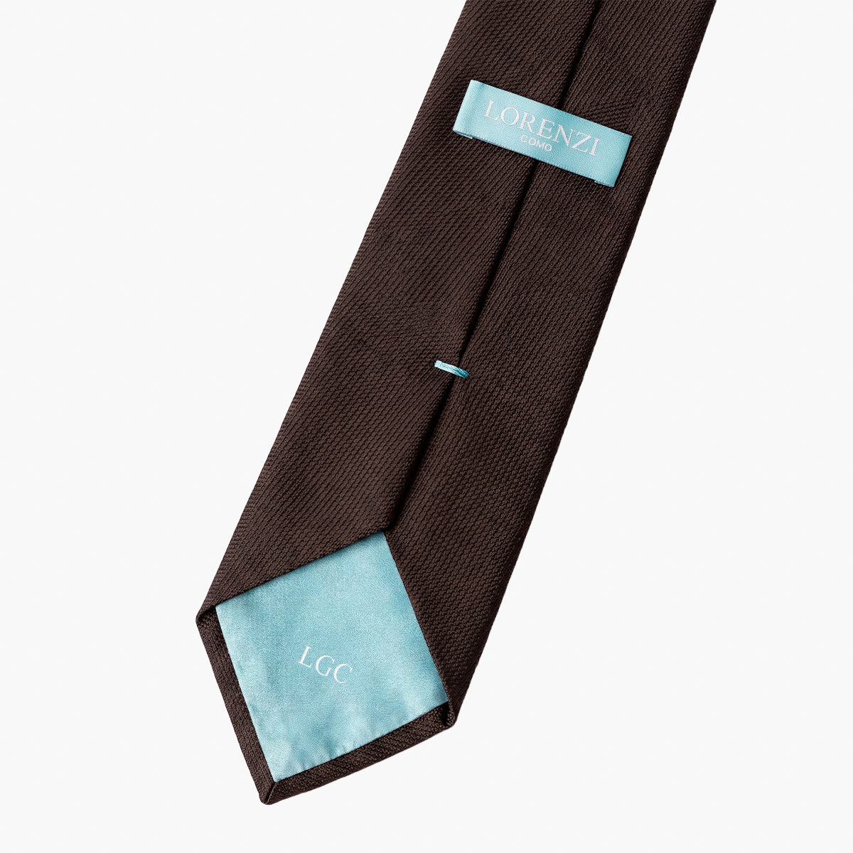 Dark Brown 3-Fold Grenadine Silk Tie — Solid