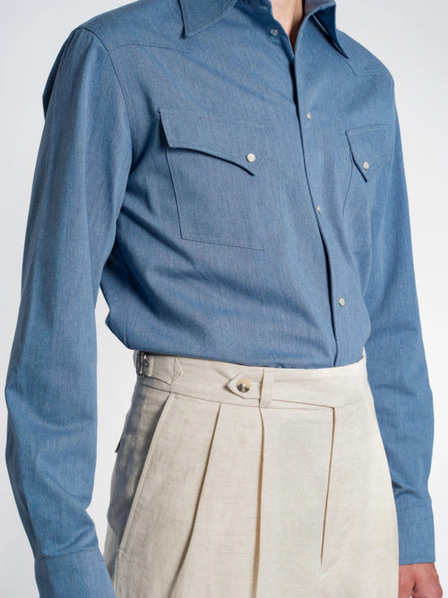 PANTALON ALLURE COTON/LIN ÉCRU FRIMAIRE PARIS