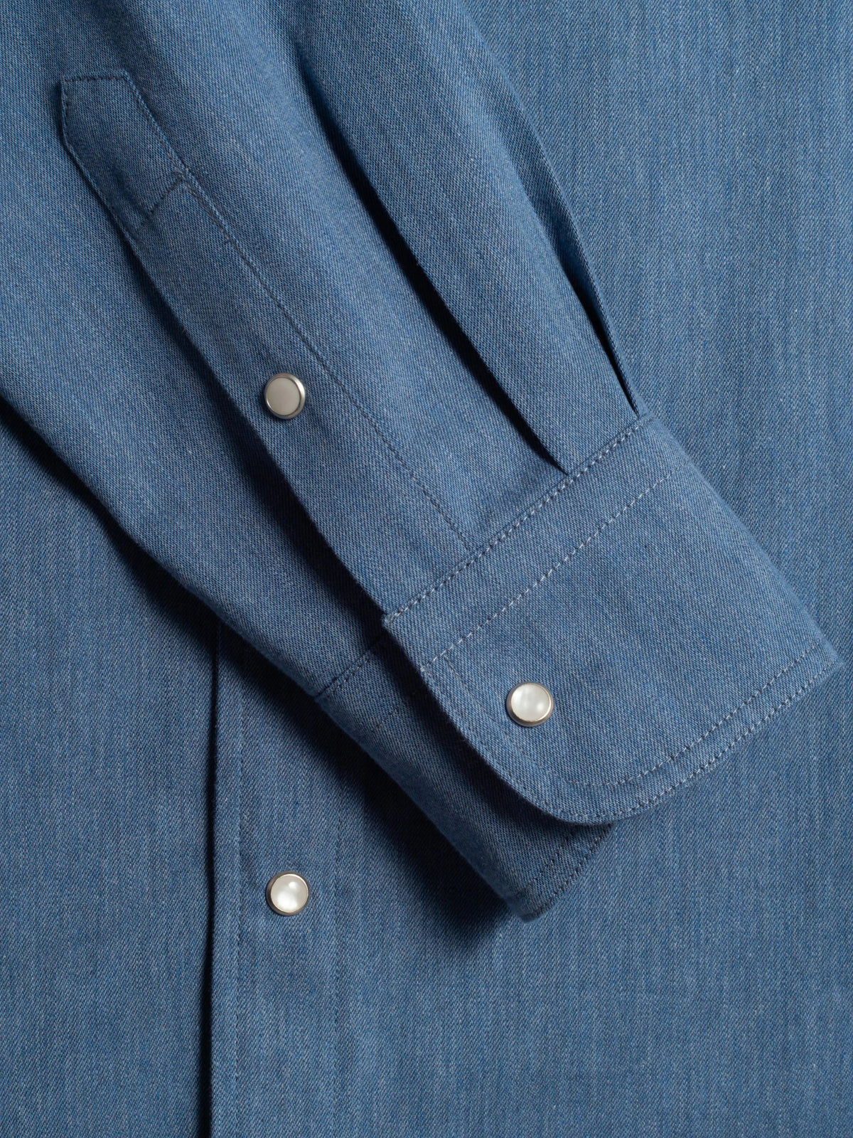 Polna Western Shirt in Denim-Look Cotton