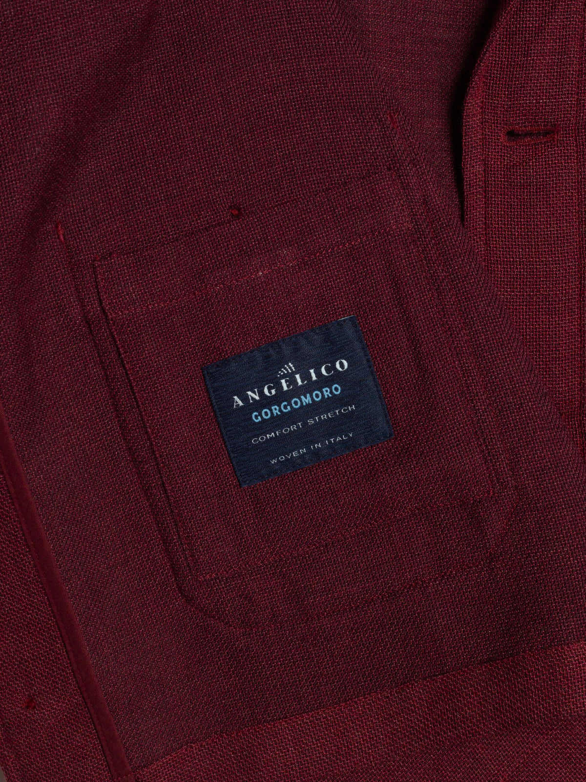 Tonio Safari Jacket in Burgundy Cool Wool