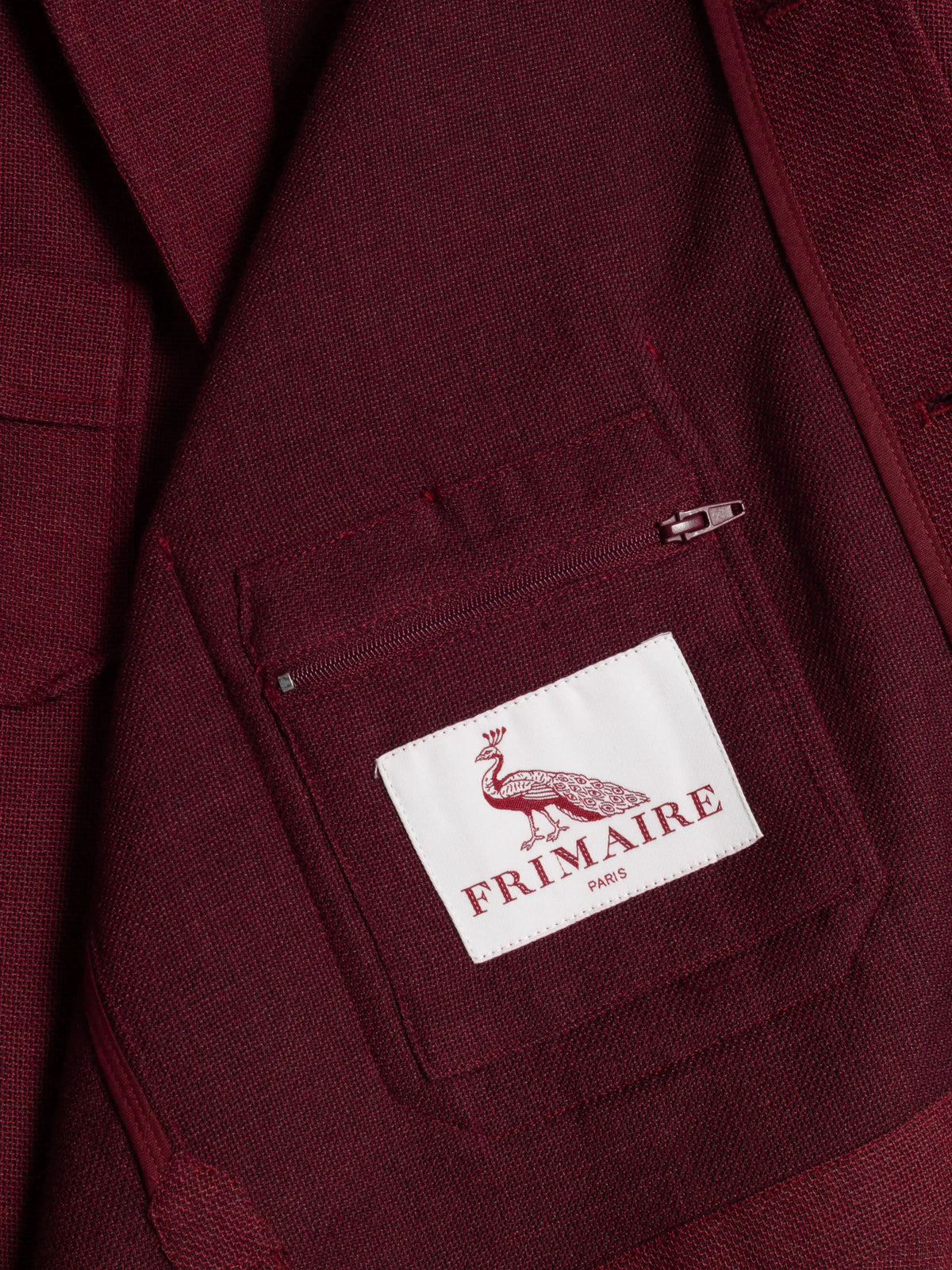 Tonio Safari Jacket in Burgundy Cool Wool