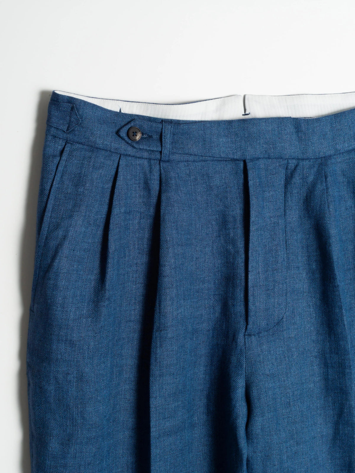 Allure Trousers in Blue Linen