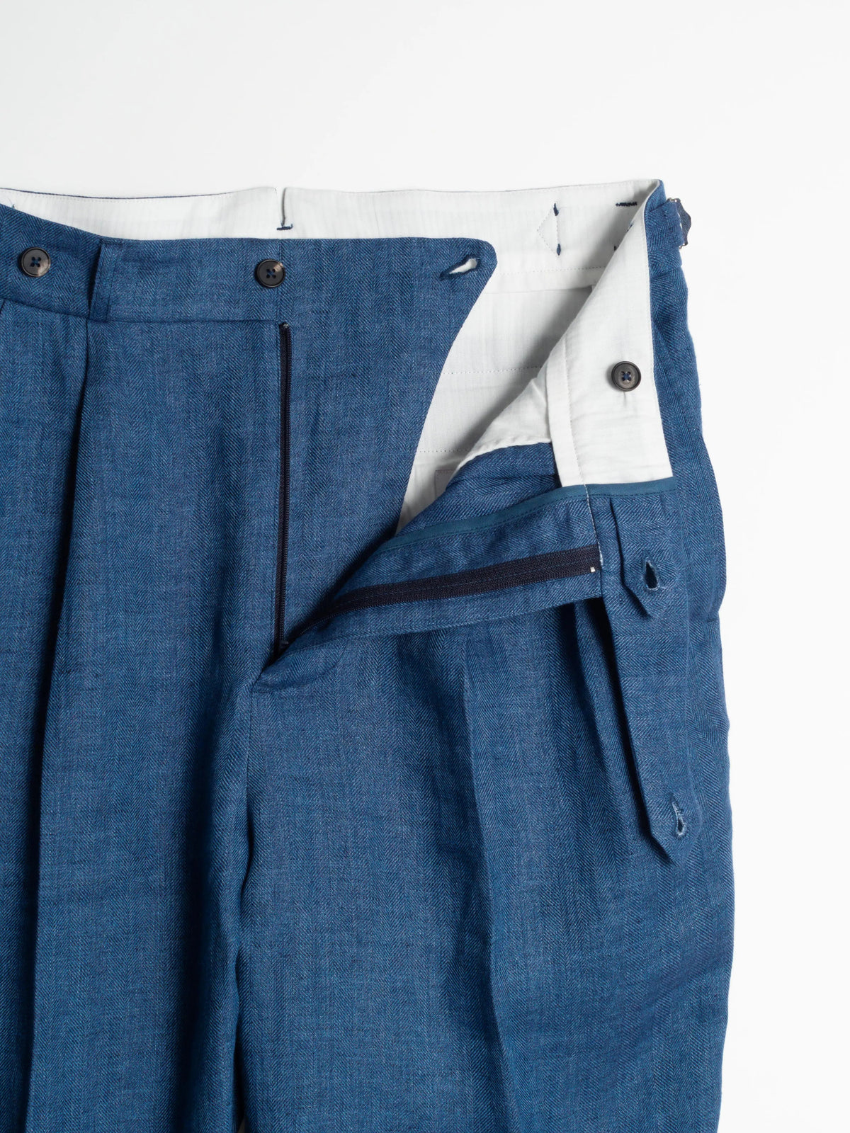 Allure Trousers in Blue Linen