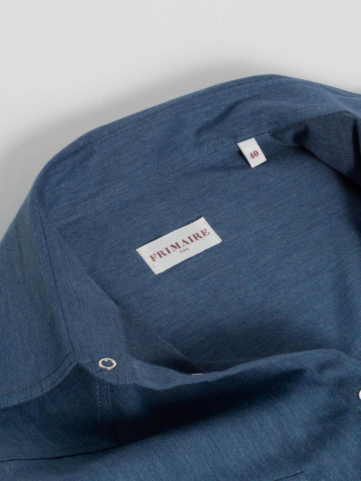 Polna Western Shirt in Denim-Look Cotton