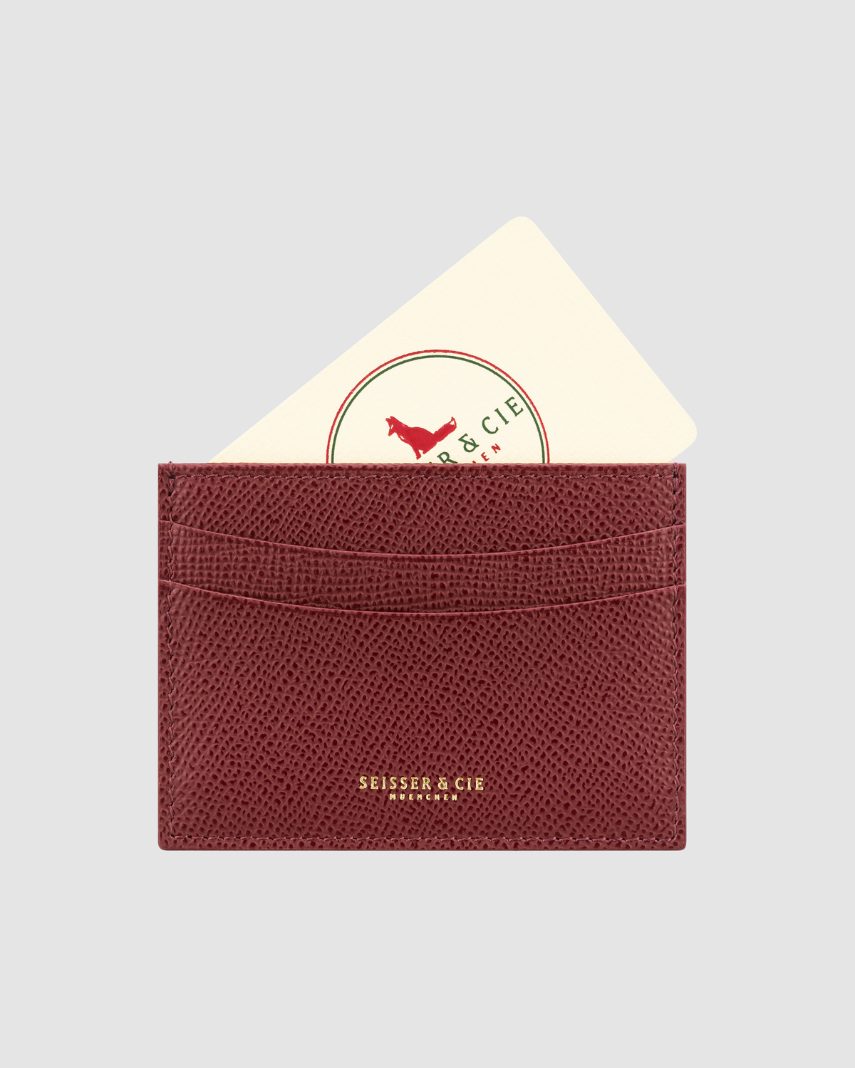 Credit Card Holder (Bordeaux, Fine Cowhide Leather)
