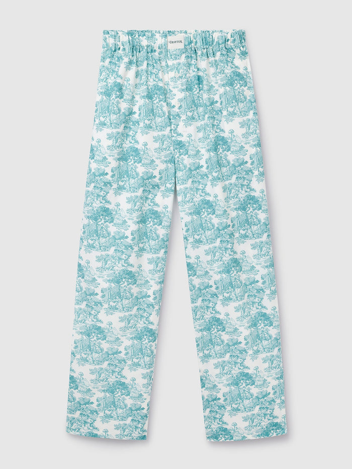 Green Toile de Jouy Pyjama Trouser