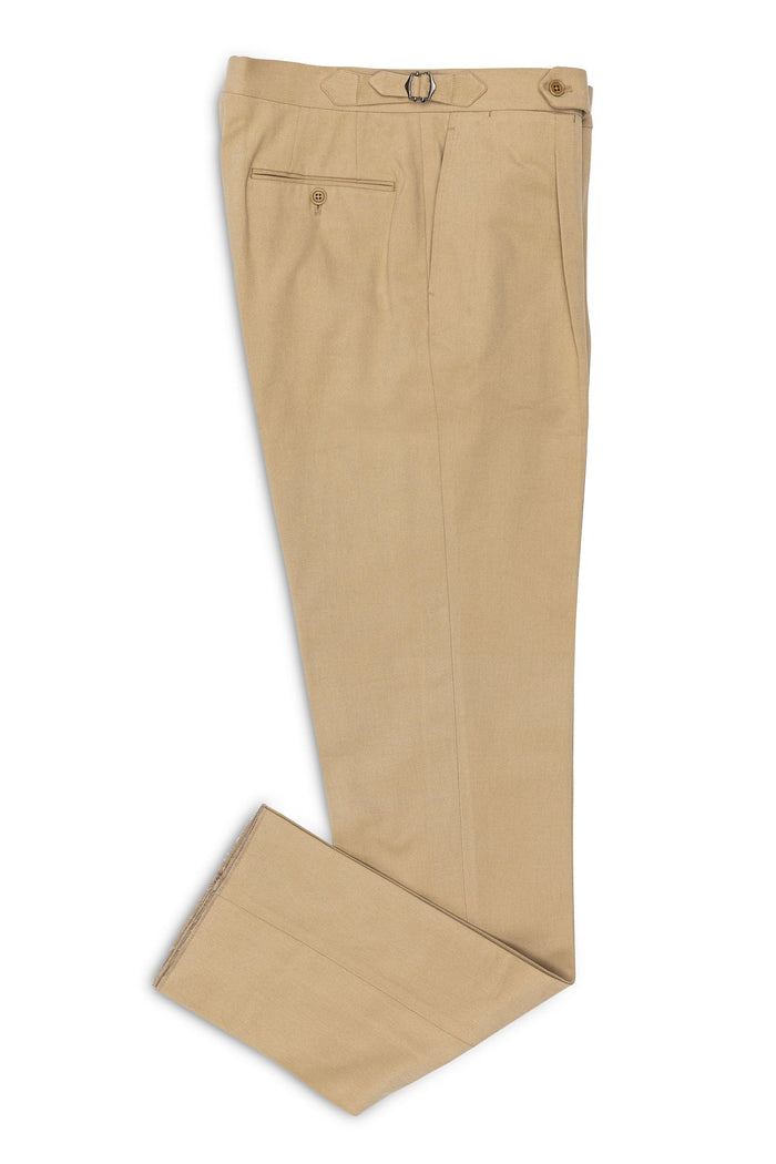 Beige heavy cotton trousers
