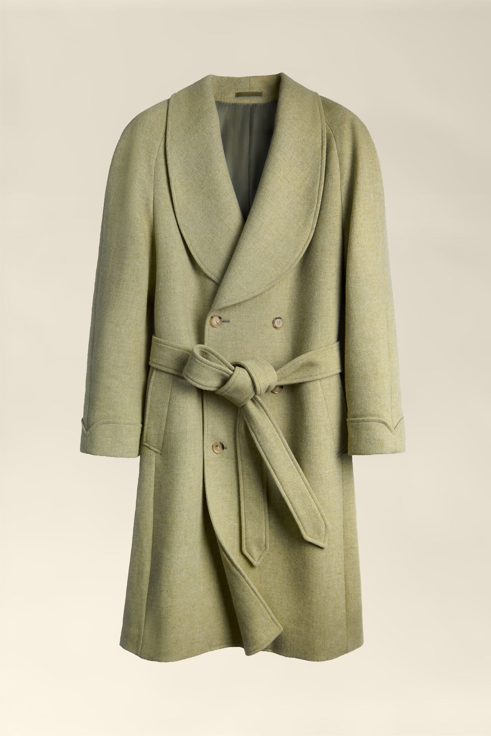 Aurelian 100% Wool Overcoat in Sage