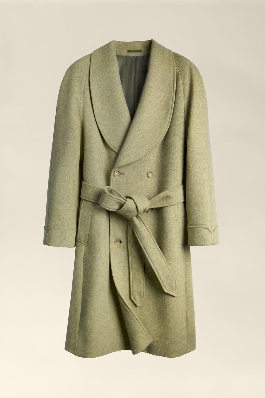 Aurelian 100% Wool Overcoat in Sage