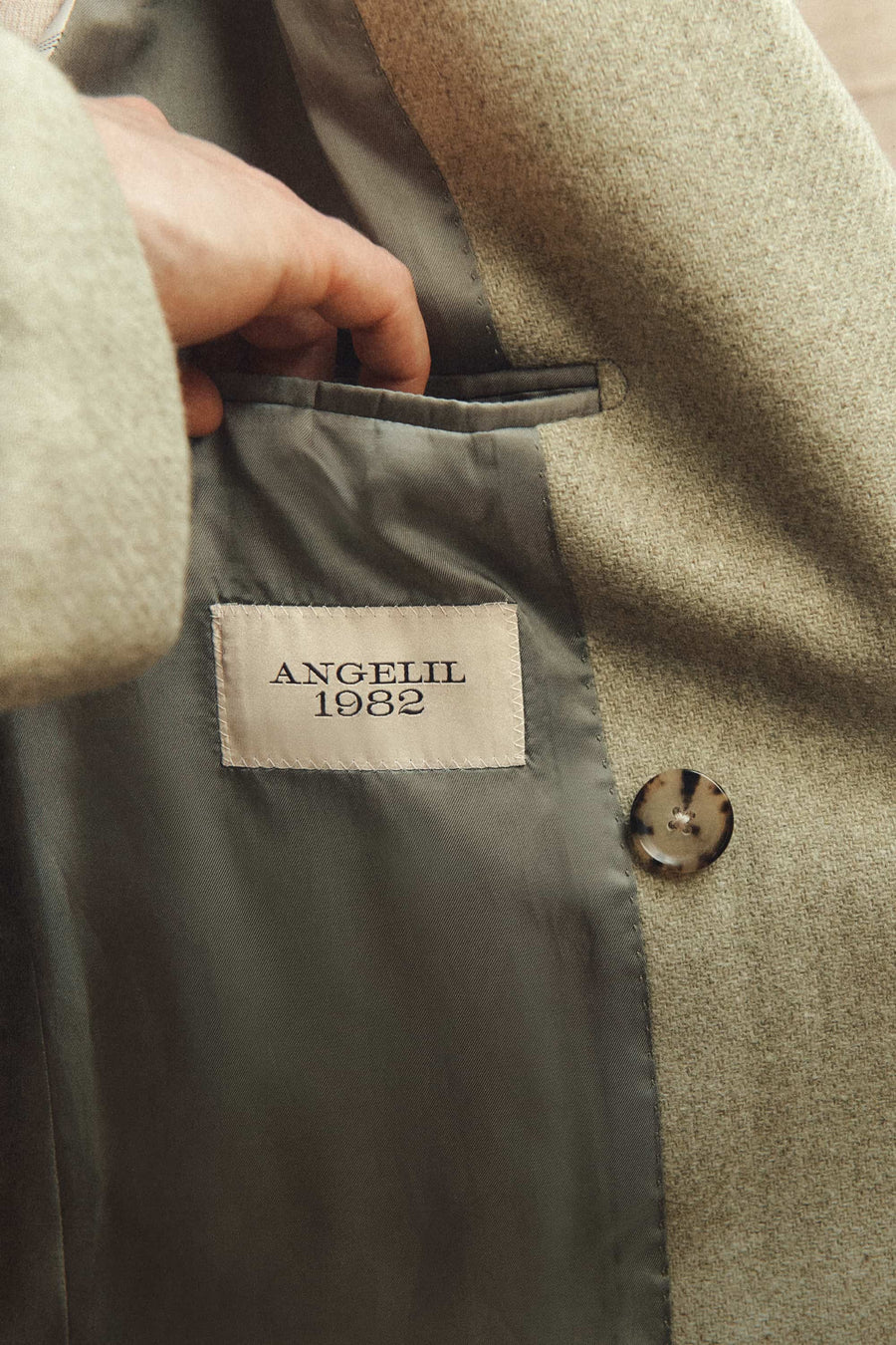 Aurelian 100% Wool Overcoat in Sage