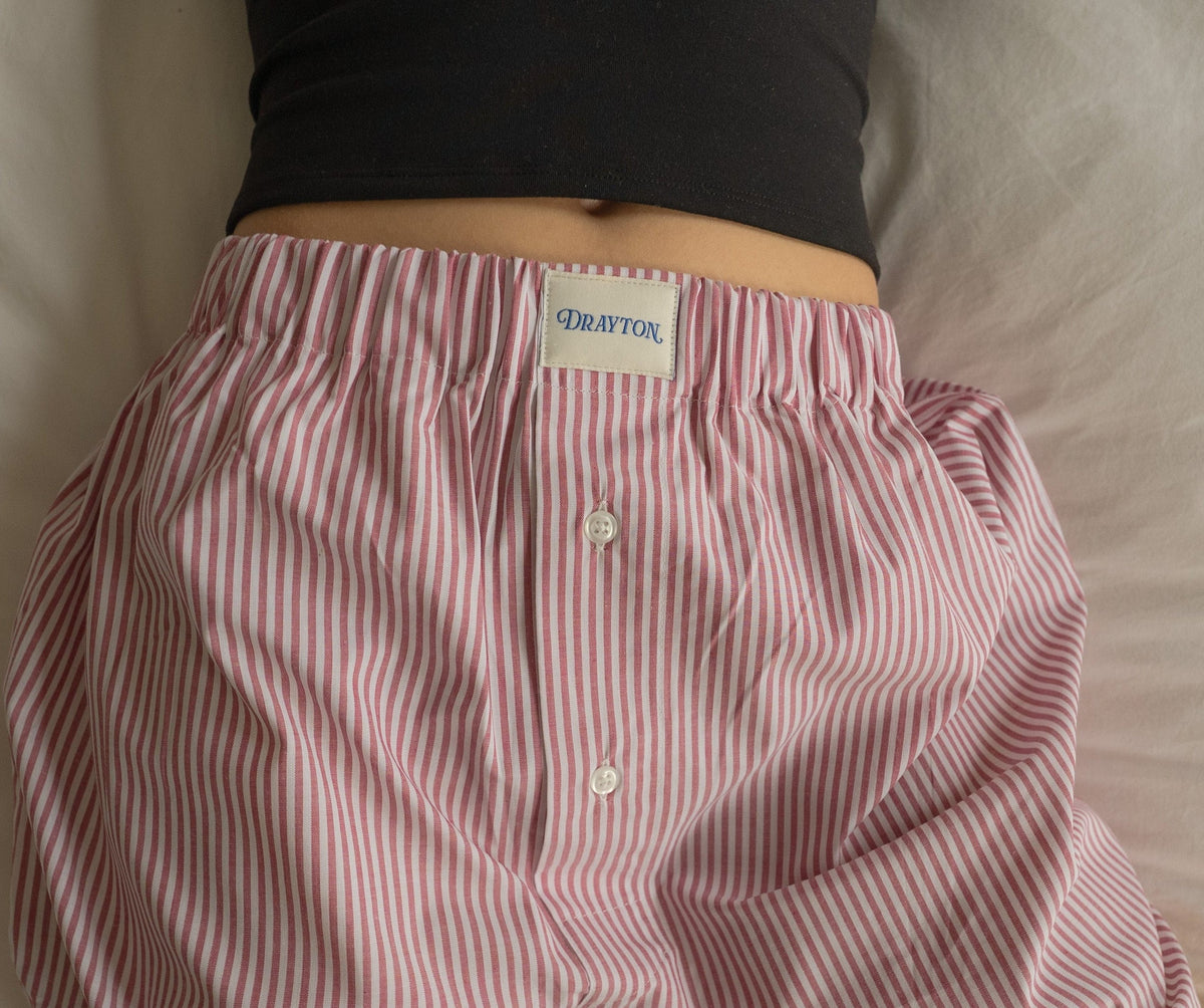 Crimson Oxford Stripe Pyjama Trouser