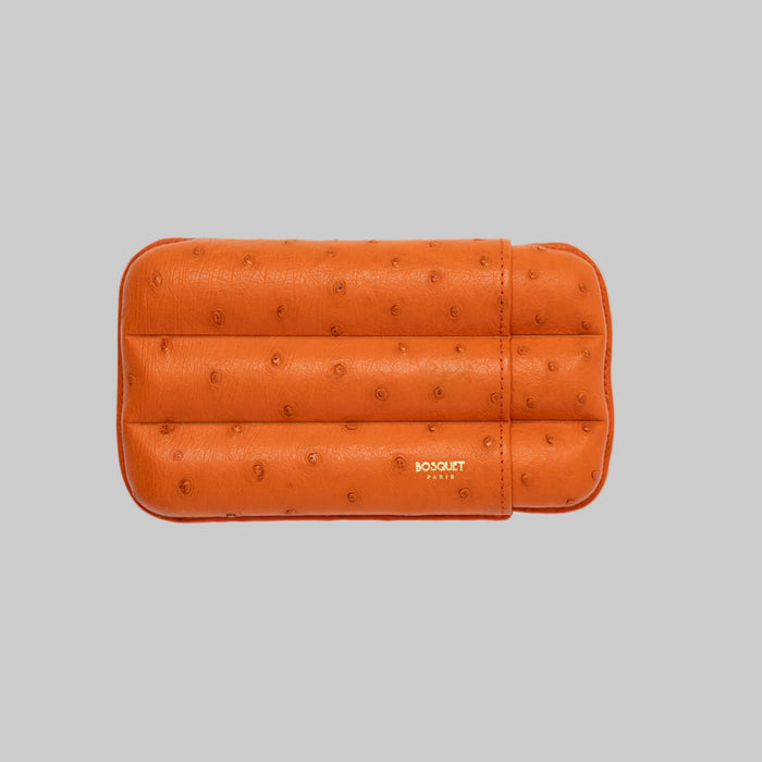 Ostrich Leather Case for 3 - Orange