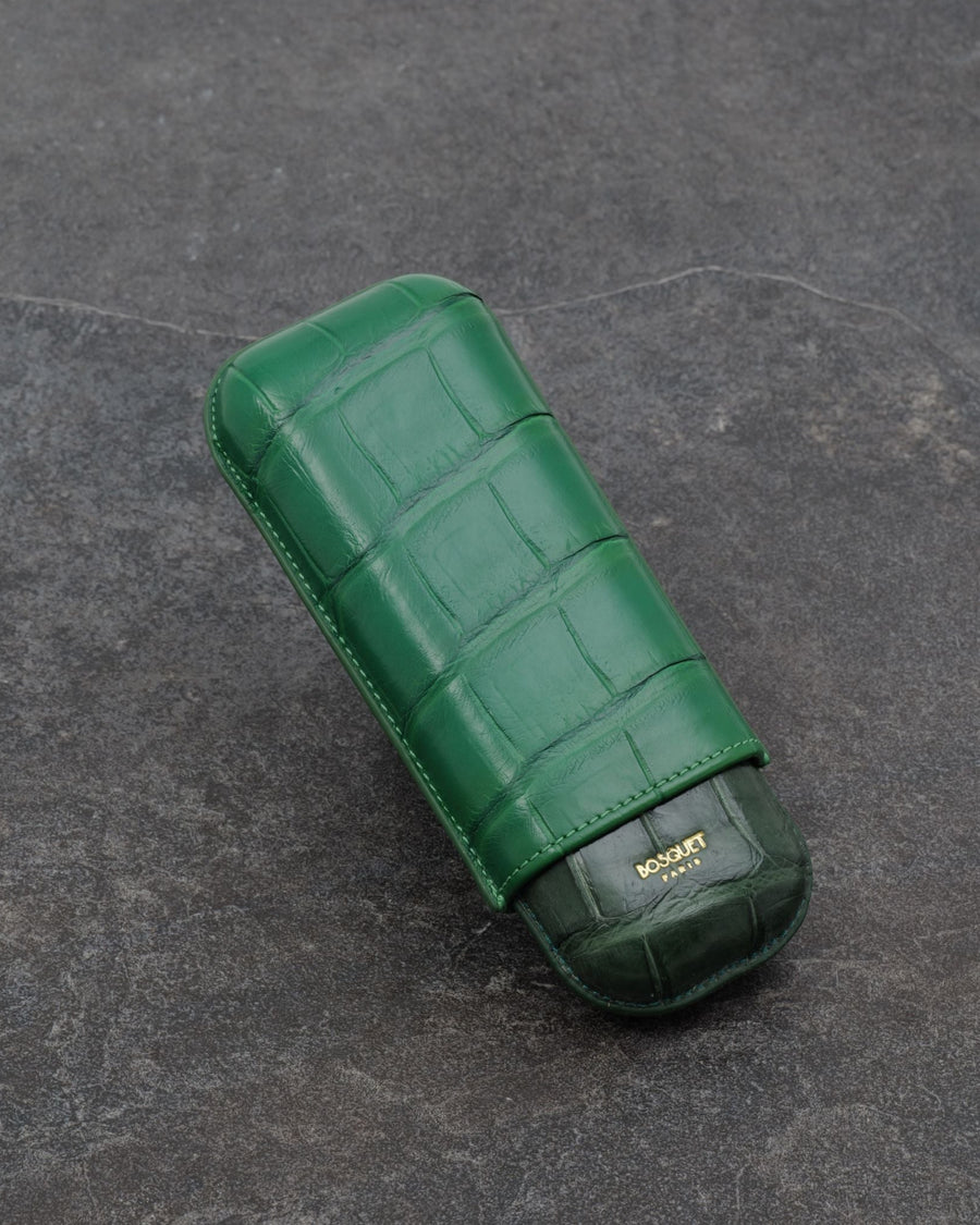 Crocodile Leather Case for 2 in Light Green