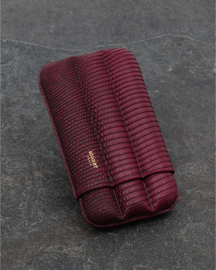 Lizard Leather Case For 3 - Raspberry Red
