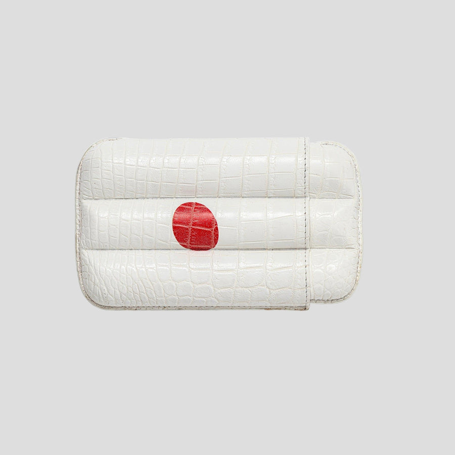 Genuine Crocodile Leather Case for 3 - Japan flag