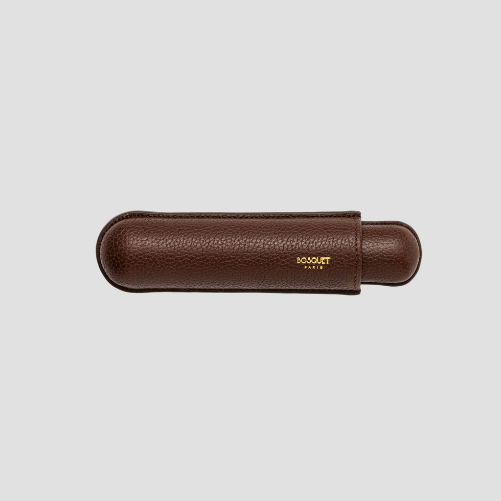 Grained Calf Leather case for 1 - Light Brown