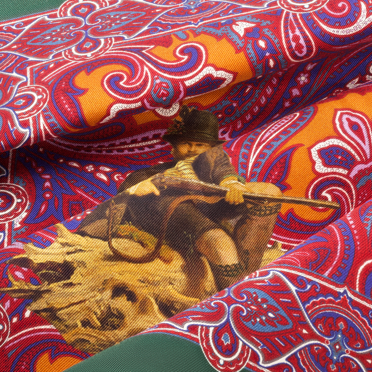 Seisser & Cie. Silk Pocket Square “Sommerfrische Tegernsee“ (25×25)