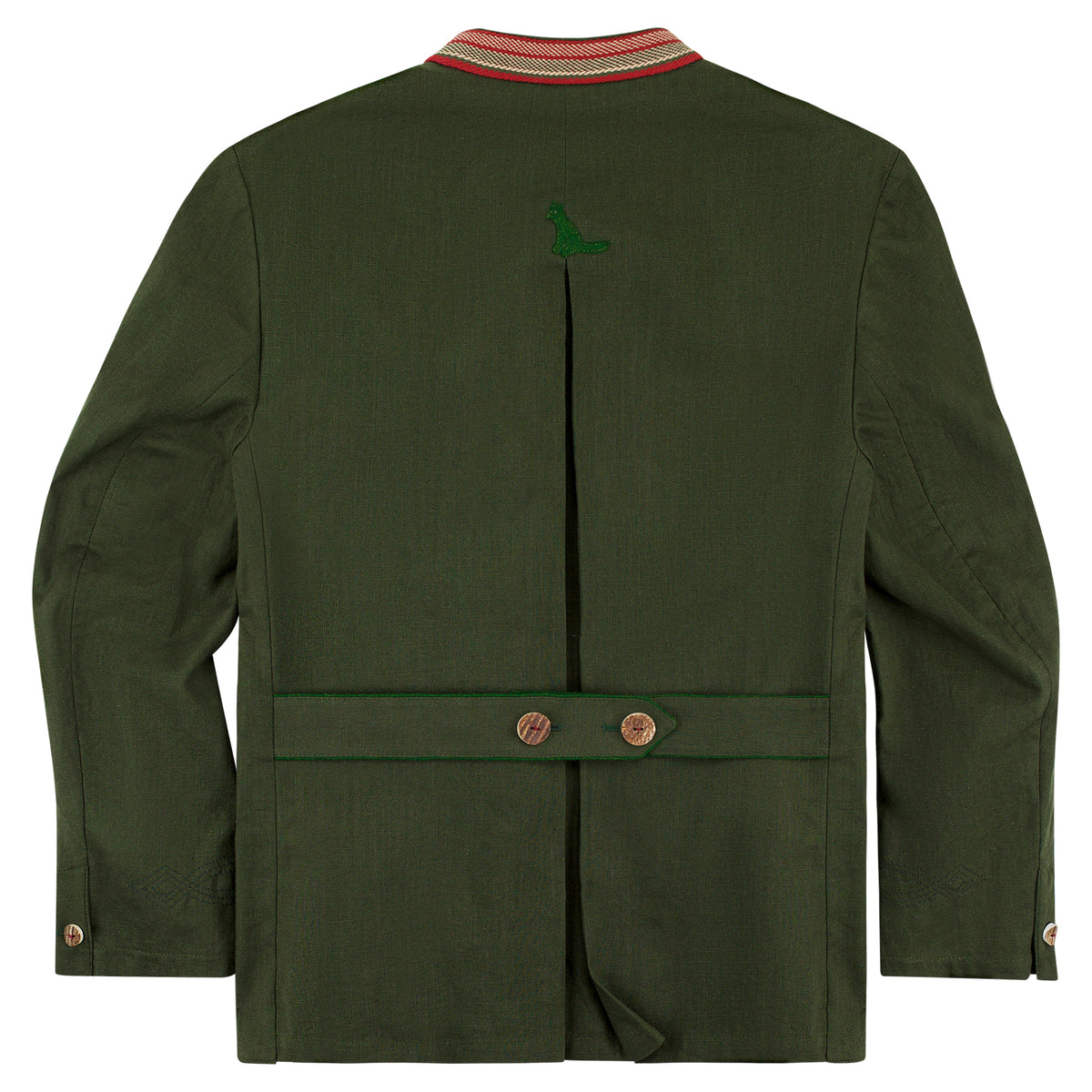 "Joppe" by Seisser & Cie. - Washed hunting green organic linen, Heritage Cut