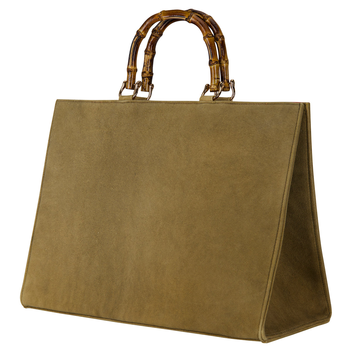 “Urban Hunter” Tote Bag, Genuine Deer Leather, Beige, Brown