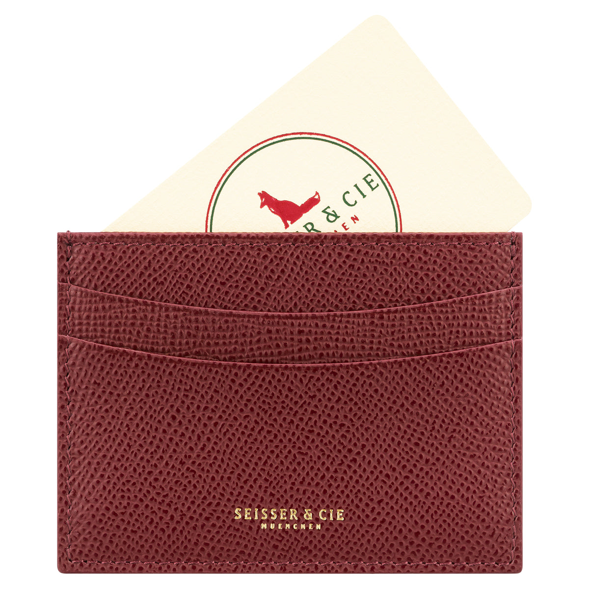 Credit Card Holder (Bordeaux, Fine Cowhide Leather)