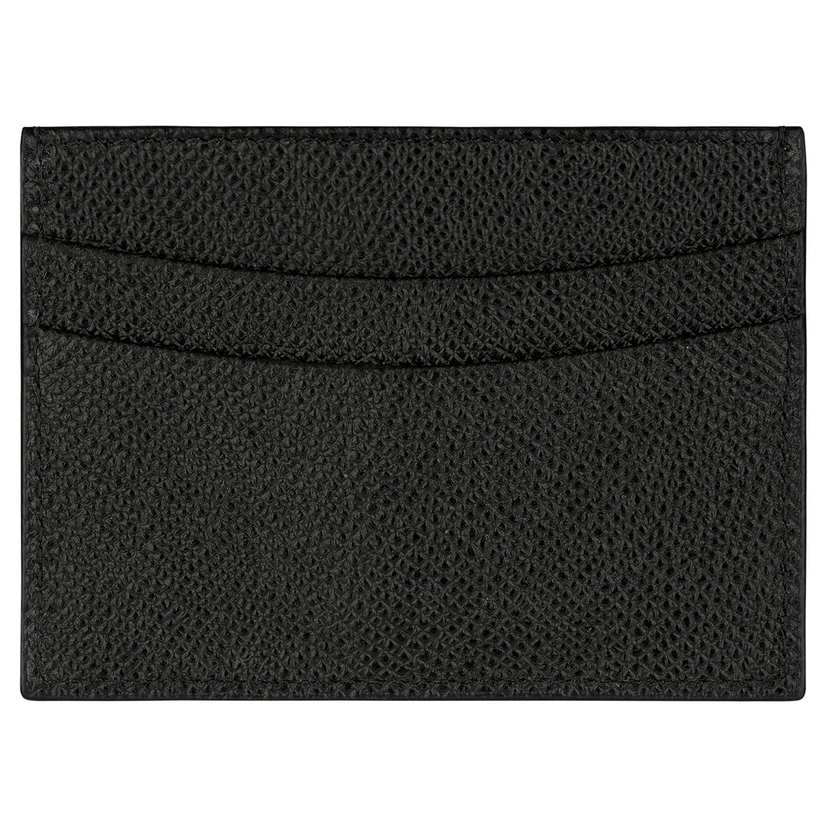 Credit Card Holder (Black, Fine Cowhide Leather)