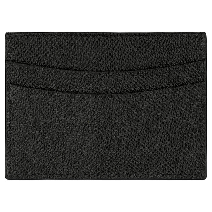 Credit Card Holder (Black, Fine Cowhide Leather)