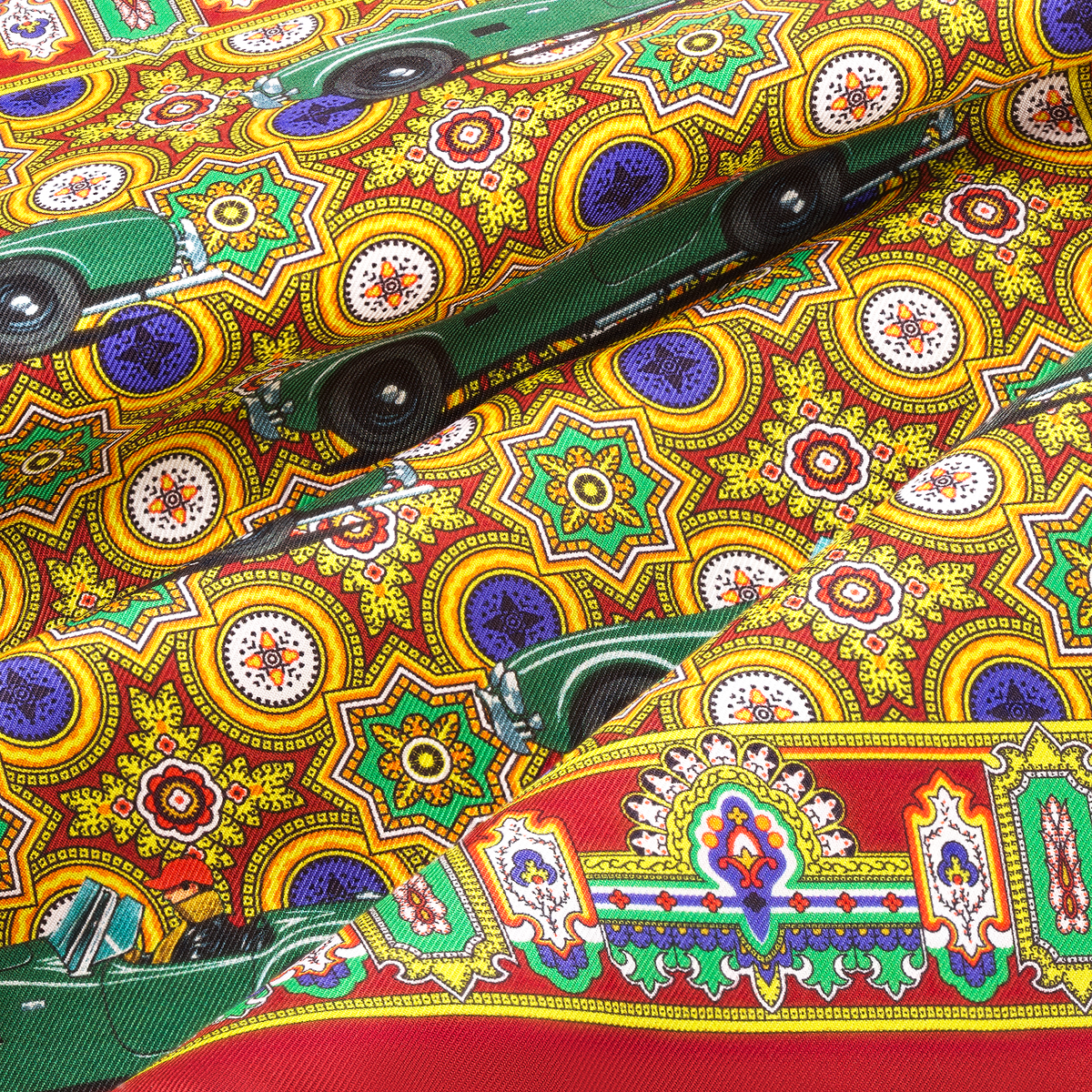 Seisser & Cie. Silk Pocket Square “Goodwood“ (Racing Green, 25×25)