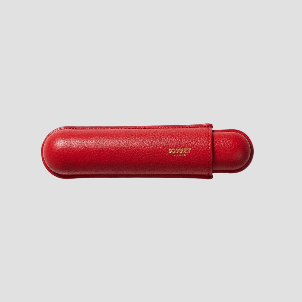 Grained Calf Leather case for 1 - Red