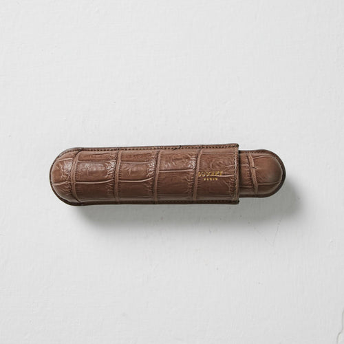 Exotic Leather Case for 1 - Light Brown