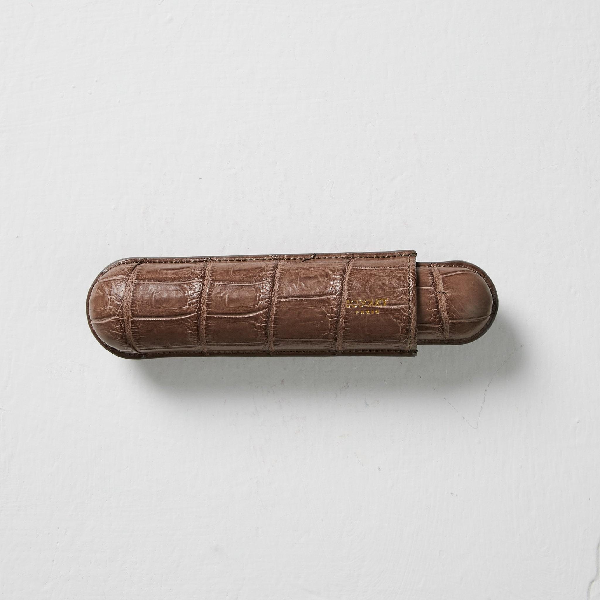 Exotic Leather Case for 1 - Light Brown