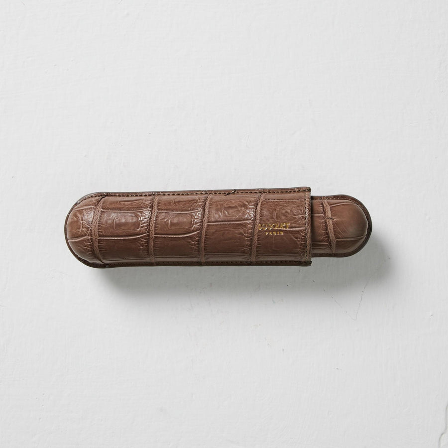 Exotic Leather Case for 1 - Light Brown