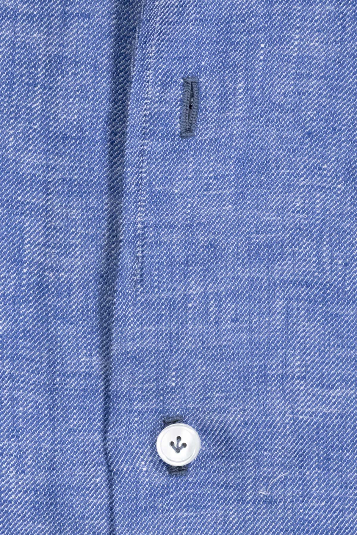 Capri Blue Twill Linen Shirt