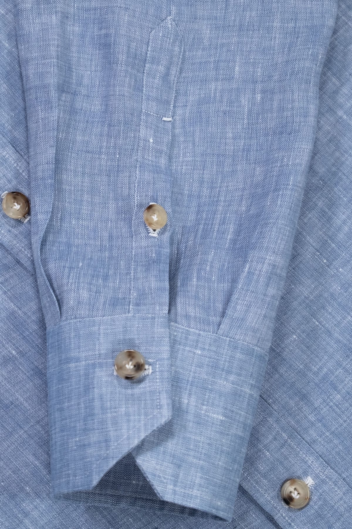 Light Blue Linen Western Shirt