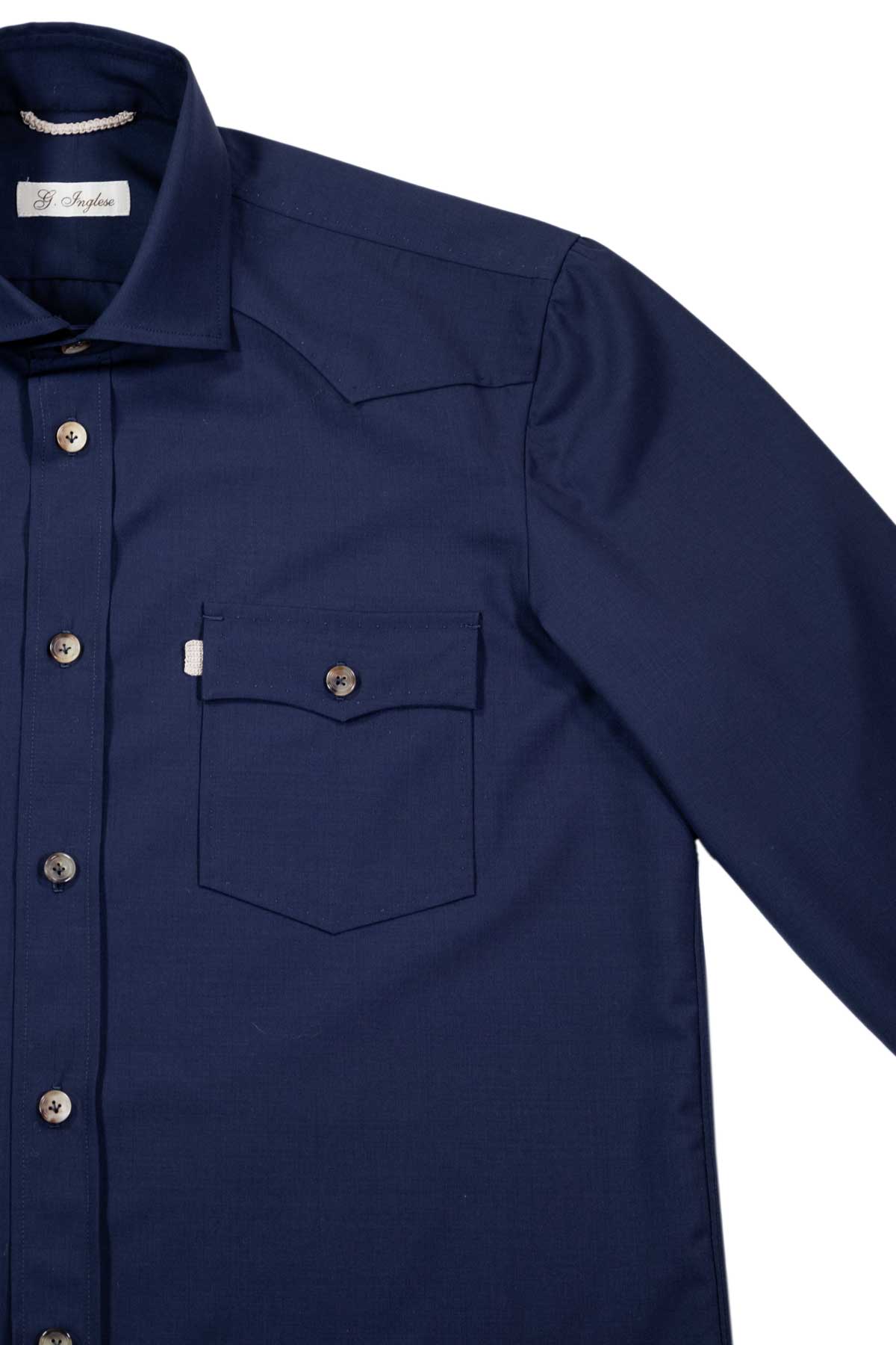 Camicia western in lana