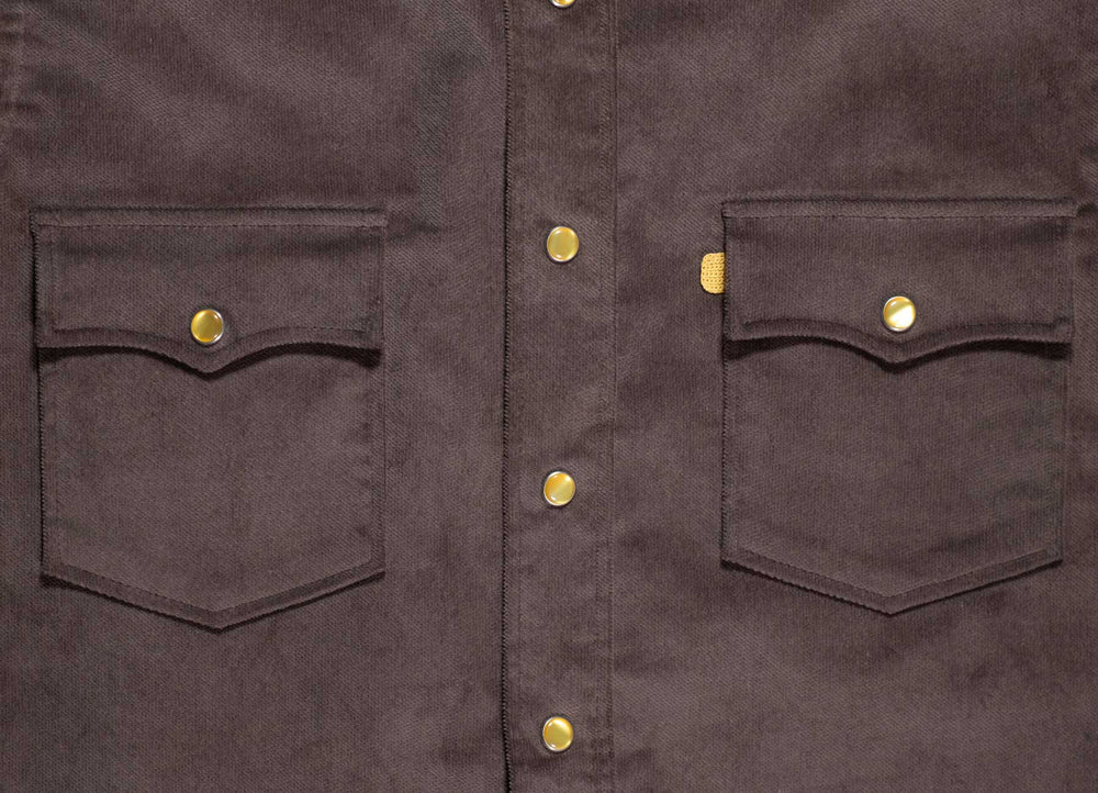 Brown Velvet Western Shirt