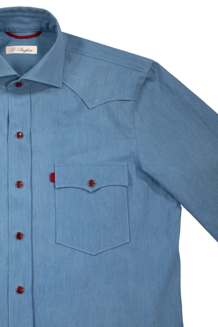 Light Denim Western Shirt