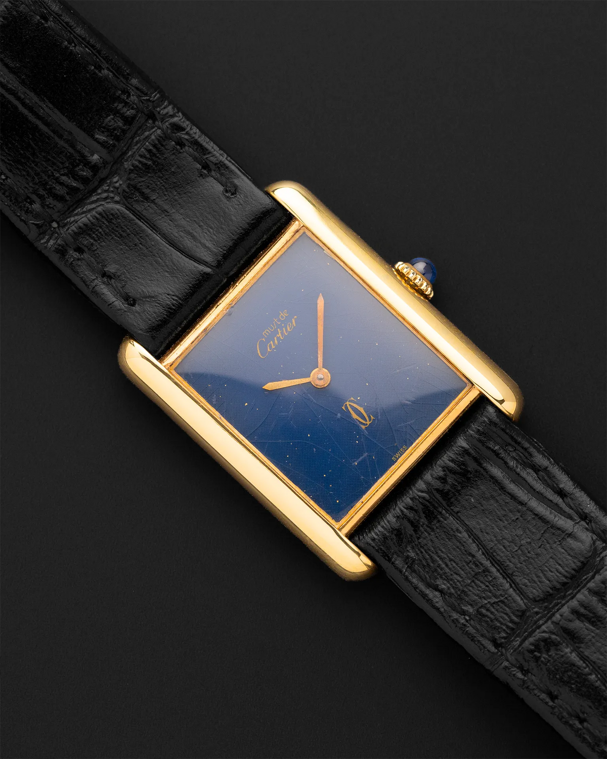 Cartier Tank Vermeil «Blue» – di seconda mano