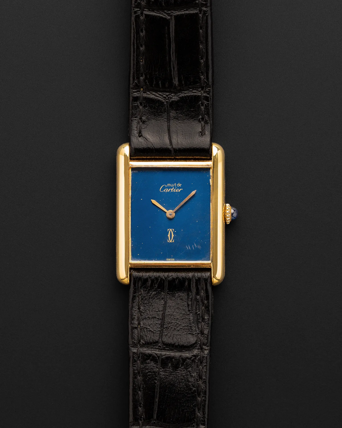 Cartier Tank Vermeil «Blue» – di seconda mano