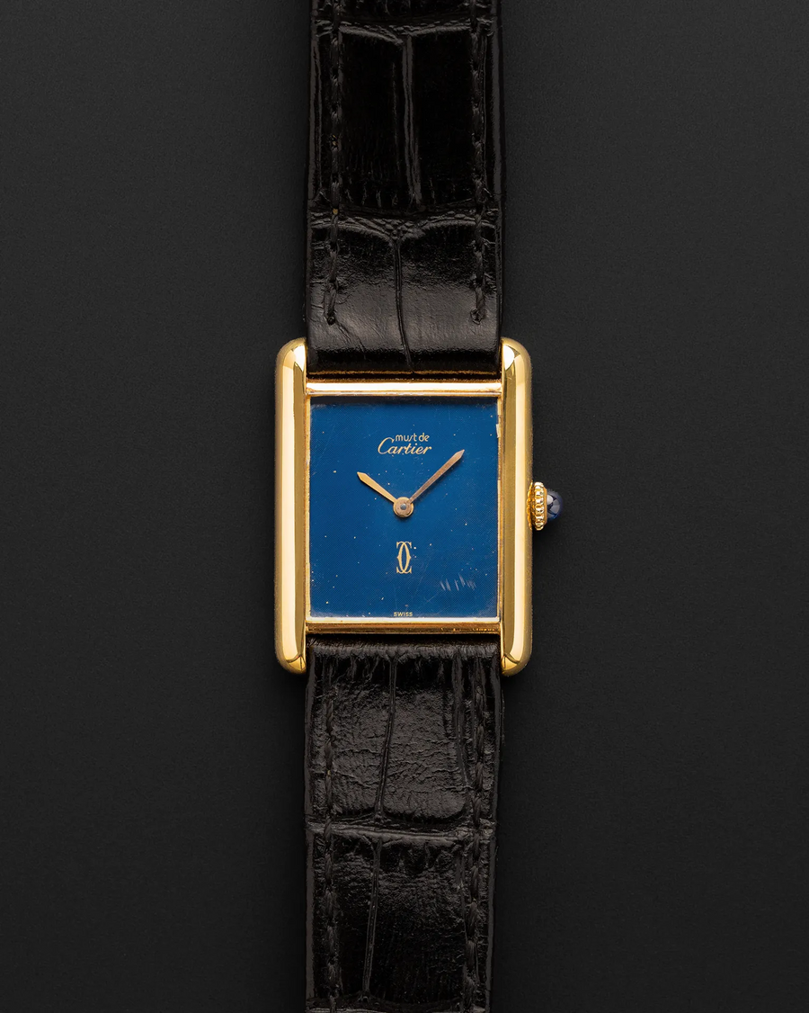Cartier Tank Vermeil 'Blue' - Pre-owned
