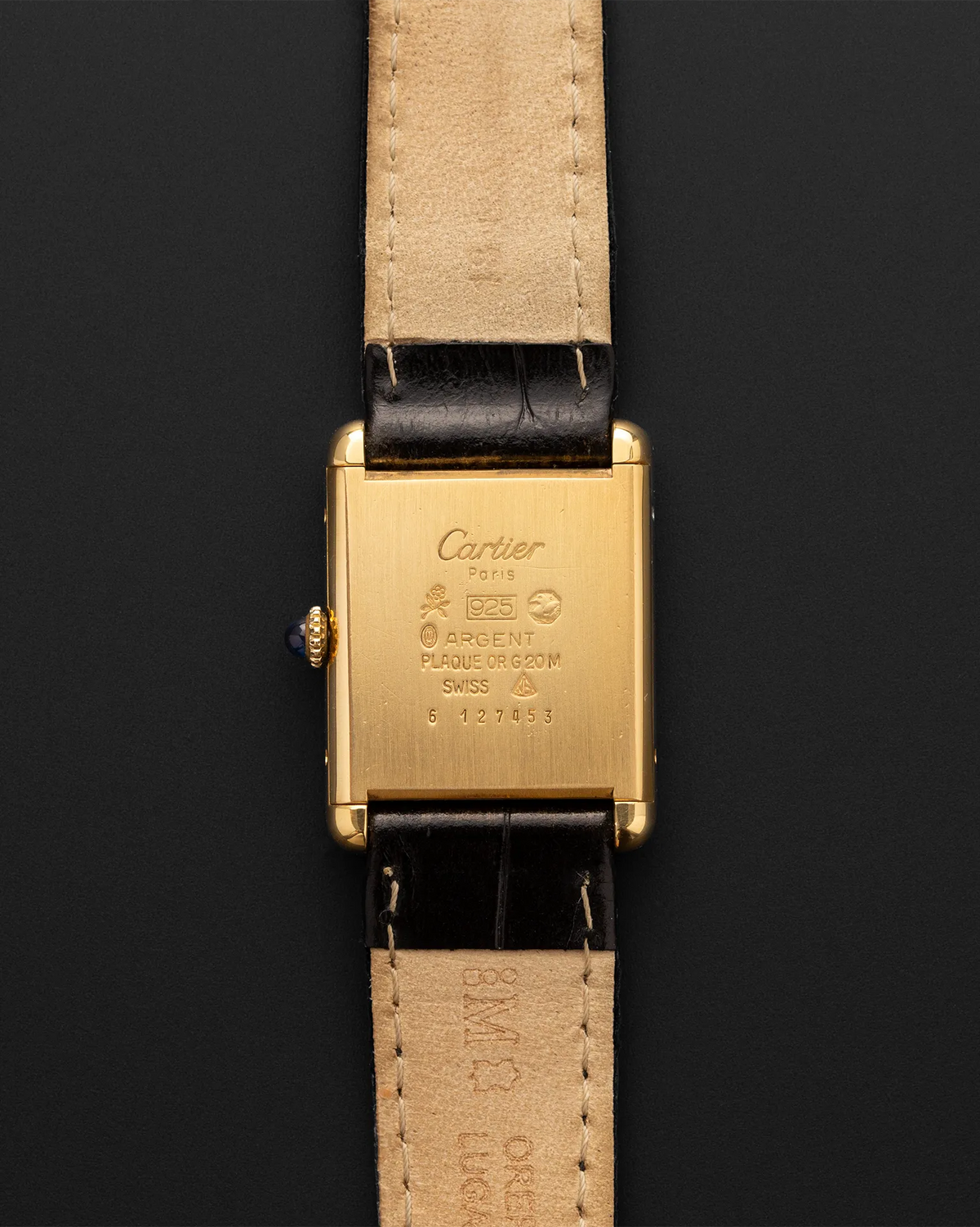 Cartier Tank Vermeil «Blue» – di seconda mano