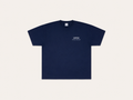 OREN Stamp Tee in navy, heavyweight cotton t-shirt — front view