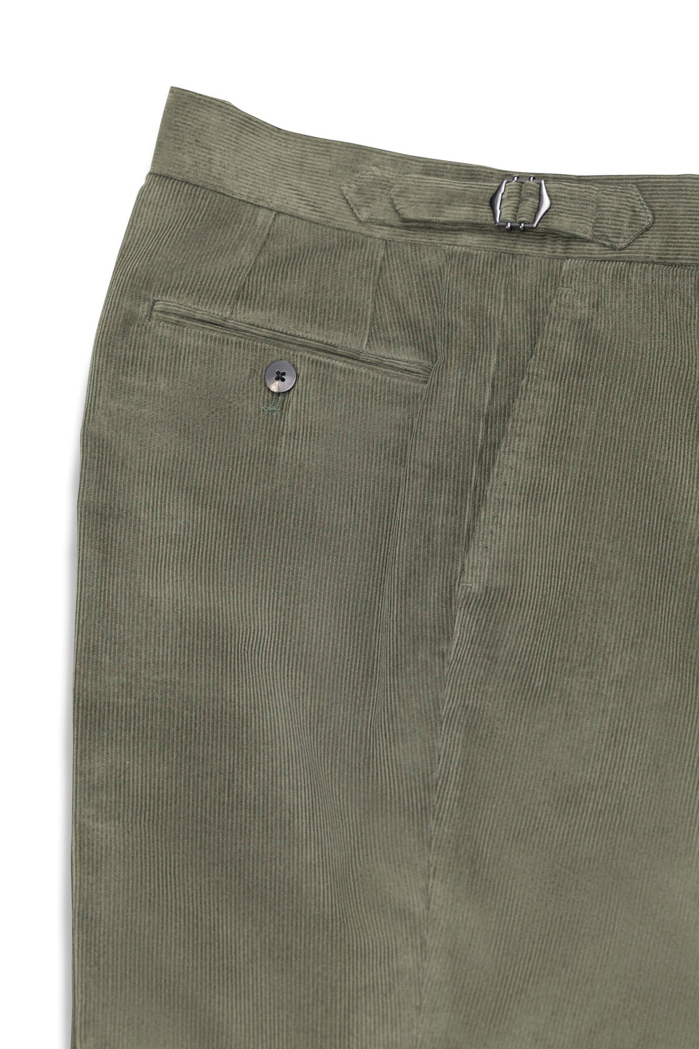 Green Thin-Wale Corduroy Trousers, PML, view 2