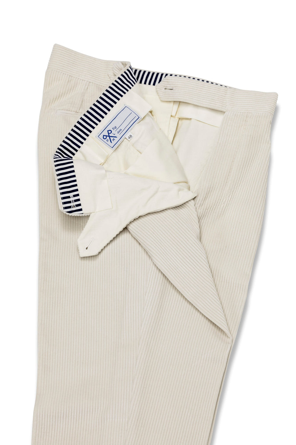 White Medium-Wale Corduroy Trousers, PML, view 3