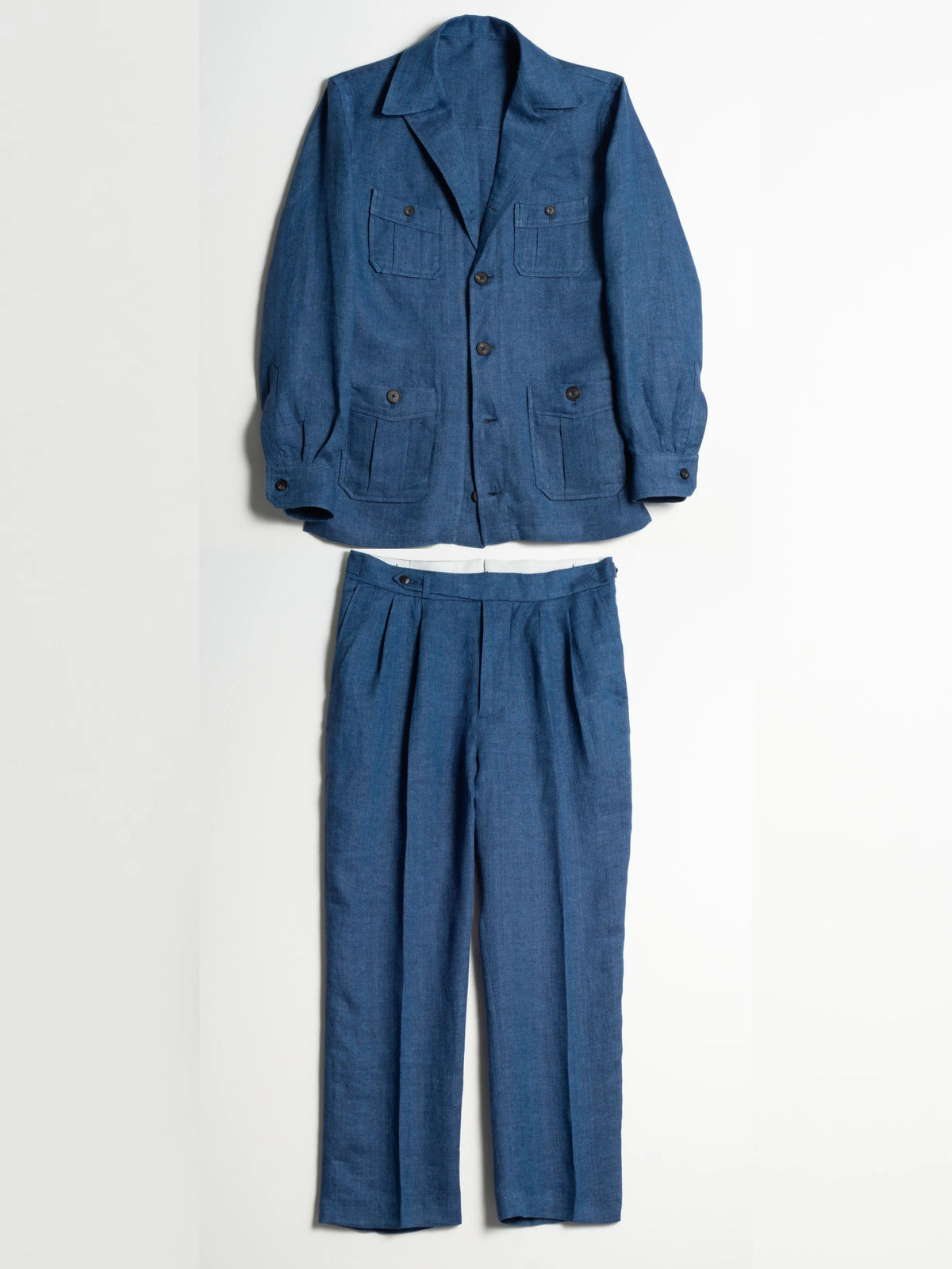 Blue Linen Suit
