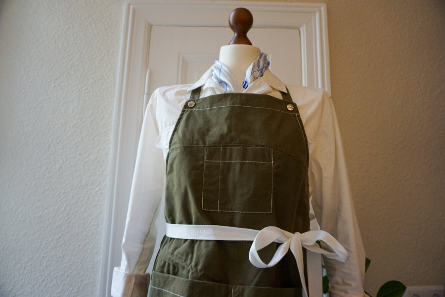 1990s Romanian Army Tent/Poncho Fabric Apron